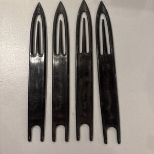 Black  Vintage Fishing Net Weaver And Vintage Weaver  Lot Of 4 10" L X 1 " W